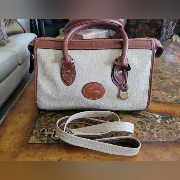 Dooney & Bourke Classic Two-Tone Leather Handbag - Picture 3 of 16